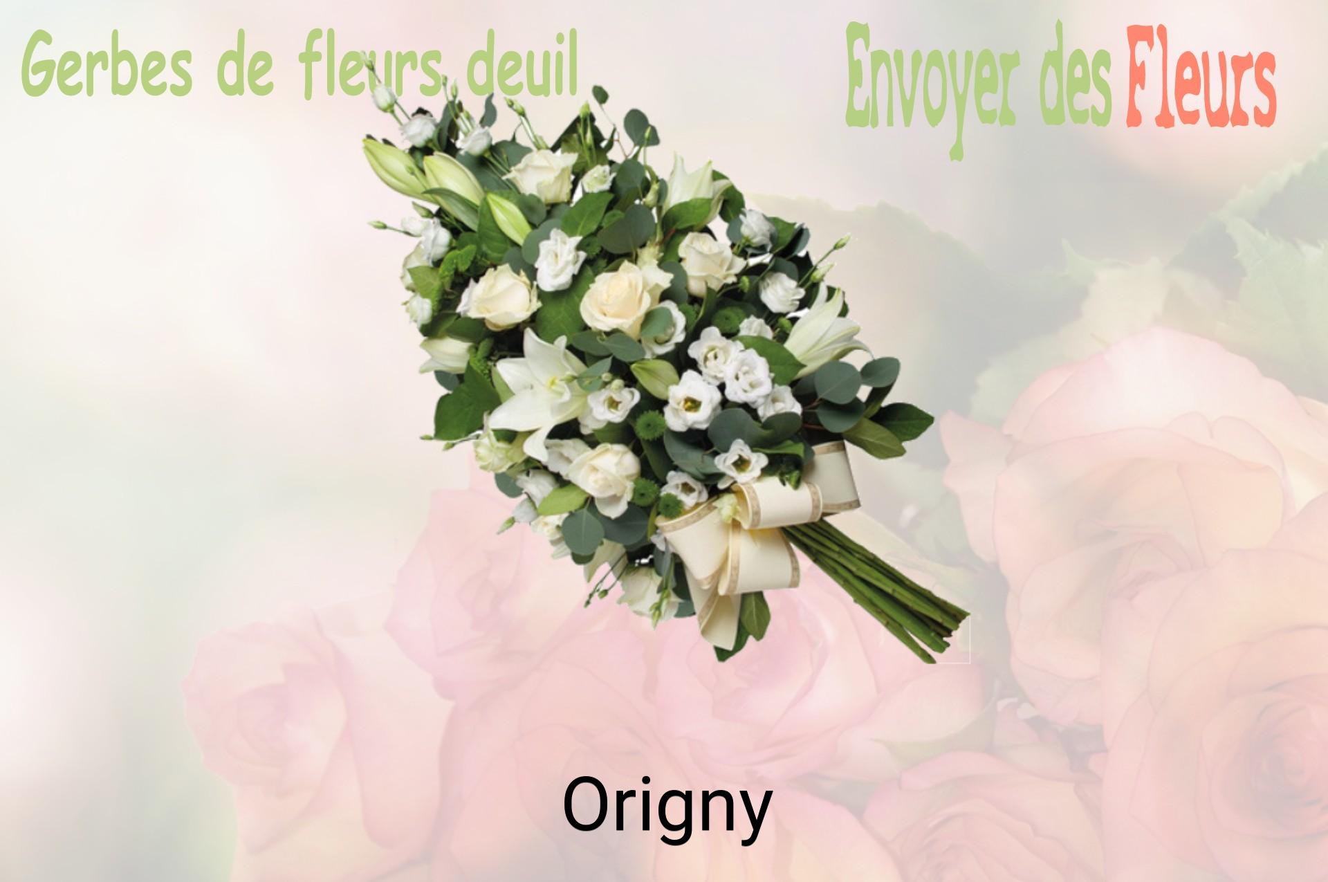 Gerbe de fleurs de deuil livrée à Origny